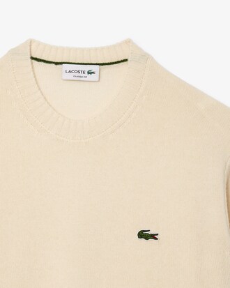 Pullover aus Tuchwolle mit Rundhalsausschnitt