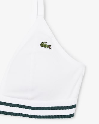 Triangle-Bralette aus Baumwoll-Rippstrick