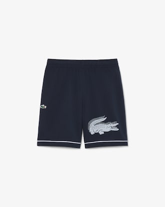 Gestreifte Sportshorts aus Frottee