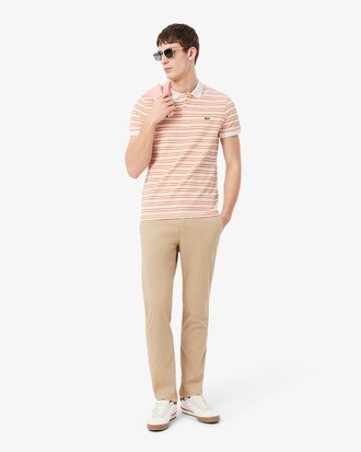 Gestreiftes Classic Fit-Polohemd aus Petit Piqu&eacute;