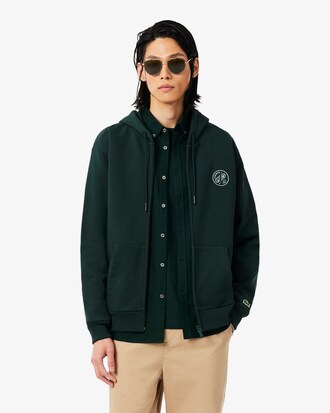 Hoodie mit Badge- und Rei&szlig;verschlussdetail