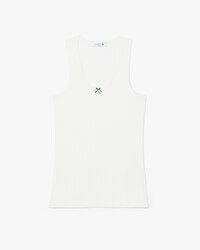 Slim Fit-Tanktop aus Pointelle-Spitze