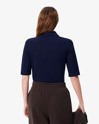 Slim Fit-Polohemd L.12.D mit Dreiviertelärmeln
