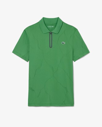 Tennis-Polohemd aus Jacquard mit Kroko-Print und Ultra-Dry-Technologie