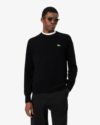 Pullover aus Tuchwolle mit Rundhalsausschnitt