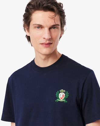 Französisches T-Shirt mit gesticktem Badge