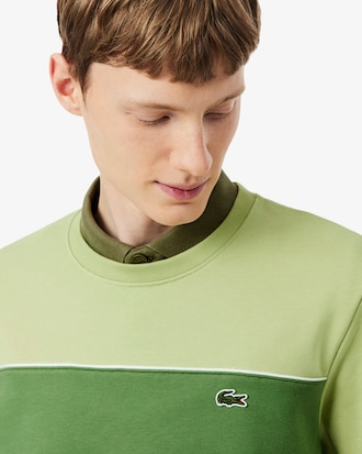 Fleece-Sweatshirt mit Colorblock-Design