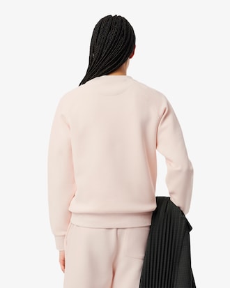 Sweatshirt aus Piqué mit Rundhalsausschnitt