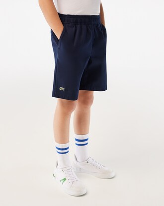 Shorts aus Stretch-Baumwollgabardine