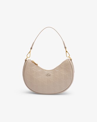 Halbmondförmige Tasche Maheki aus geprägtem Leder