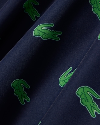 Halblange Badehose mit Kroko-Print