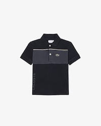 Polohemd aus Petit Piqu&eacute; mit Colorblock-Design