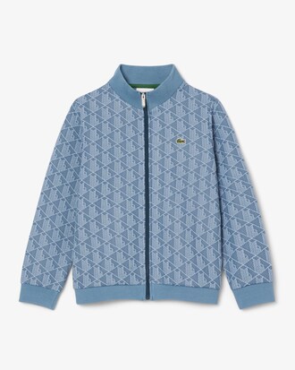 Sweatshirt Paris mit Reißverschluss, hohem Kragen und Monogramm