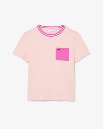 T-Shirt aus Baumwolle mit Kontrast-Print