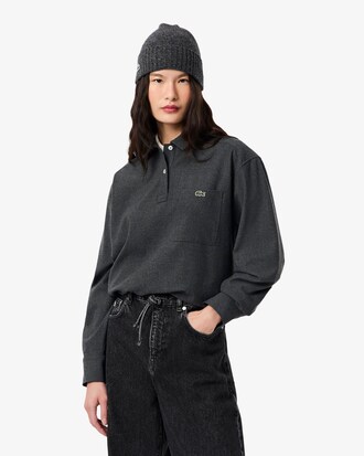 Oversized Polohemd im Flanellhemdstil
