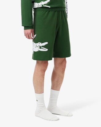 Loungewear-Pyjamashorts aus Fleece, Straight Cut
