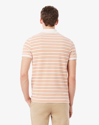 Gestreiftes Classic Fit-Polohemd aus Petit Piqu&eacute;