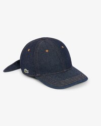 Cap aus Baumwoll-Denim mit Krawattendetail