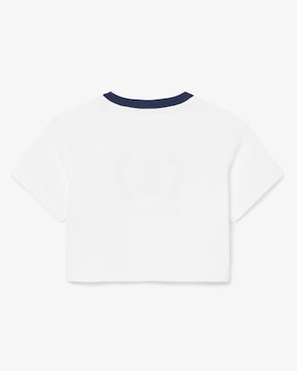 T-Shirt aus Baumwolle mit kontrastierendem Badge