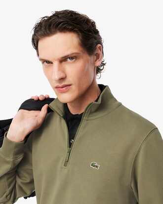 Fleece-Sweatshirt mit Reißverschluss und hohem Kragen
