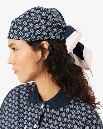 Halstuch aus Popeline mit Tennis-Print