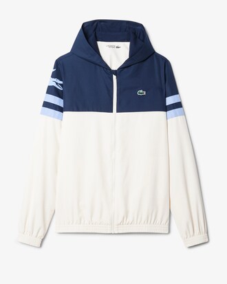 Wasserabweisende Tennisjacke mit Kapuze