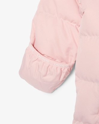 Babyoverall aus Taft mit Kapuze