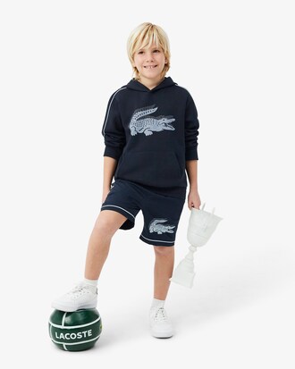 Gestreifte Sportshorts aus Frottee