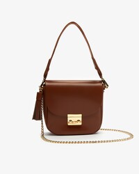 Women's LIVE Mate Chain Coated Leather Flap Shoulder Bag