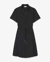 Polokleid mit Falten aus Wollmischgewebe