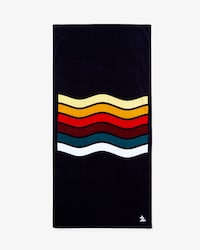 Rainbow wave beach towel