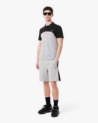 Shorts aus Baumwollfleece mit Colorblock-Design