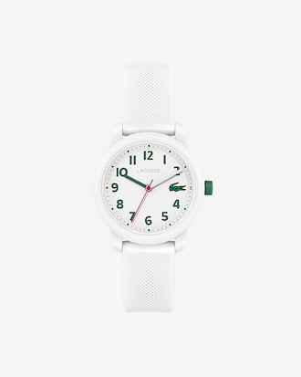 LACOSTE 12.12 Kinderuhr mit weißem Silikonband