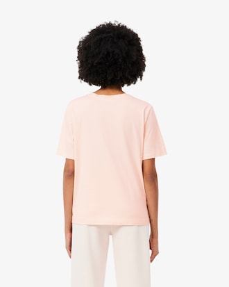 Relaxed Fit-T-Shirt aus weicher Baumwolle mit V-Ausschnitt
