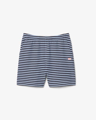 Regular Fit-Shorts aus gestreifter Baumwolle