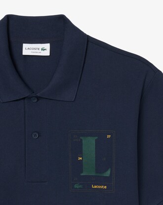 Classic Fit-Polohemd aus Petit Piqu&eacute; mit Print