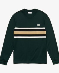 Herren-Rundhals-Shirt aus gestreifter Baumwolle