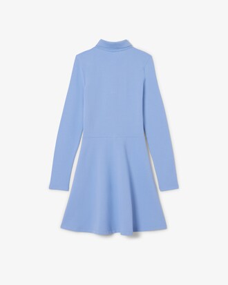 Polokleid aus Stretch-Piqu&eacute; mit langen &Auml;rmeln