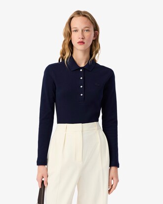 Slim Fit-Polohemd L.12.D aus dehnbarem Mini Piqué