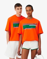 Strukturiertes T-Shirt Runway aus Jersey mit Streifen