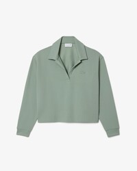 Loungewear-Sweatshirt aus Fleece mit Polokragen