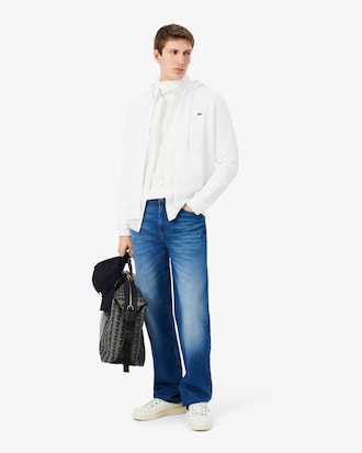 Classic Fit-Sweatshirt aus Fleece mit Rei&szlig;verschluss