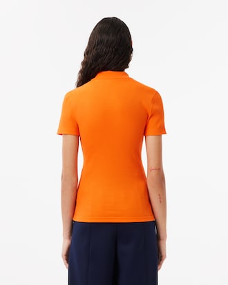 Slim Fit-Polohemd L.12.D aus gerippter Baumwolle