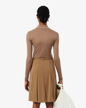 Langes Slim Fit-Polohemd Runway aus Seide