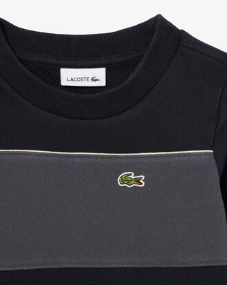 Sweatshirt aus Fleece mit Colorblock-Design