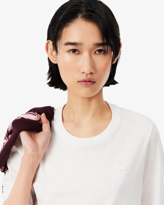 T-Shirt aus weicher Baumwolle mit Dreiviertel&auml;rmeln