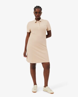 Slim Fit-Polokleid aus dehnbarem Mini Piqu&eacute;