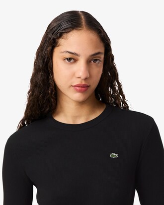 Slim Fit-T-Shirt aus gerippter Baumwolle