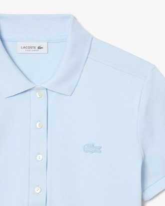 Slim Fit Damen LACOSTE Poloshirt aus Stretch-Baumwoll-Piqu&eacute;
