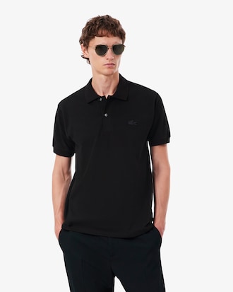 Classic Fit-Polohemd mit Krokodil in Metalloptik